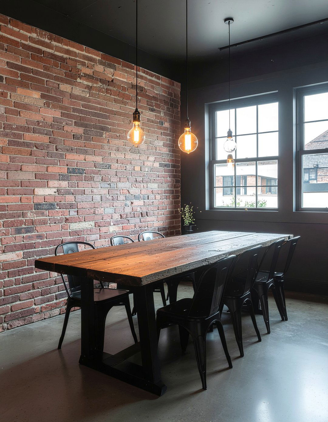 Industrial Dark Dining Room - 30 dark dining room ideas