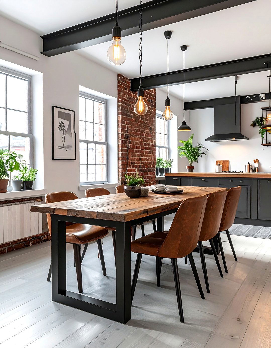 Industrial Dining Room - 30 American dining room ideas