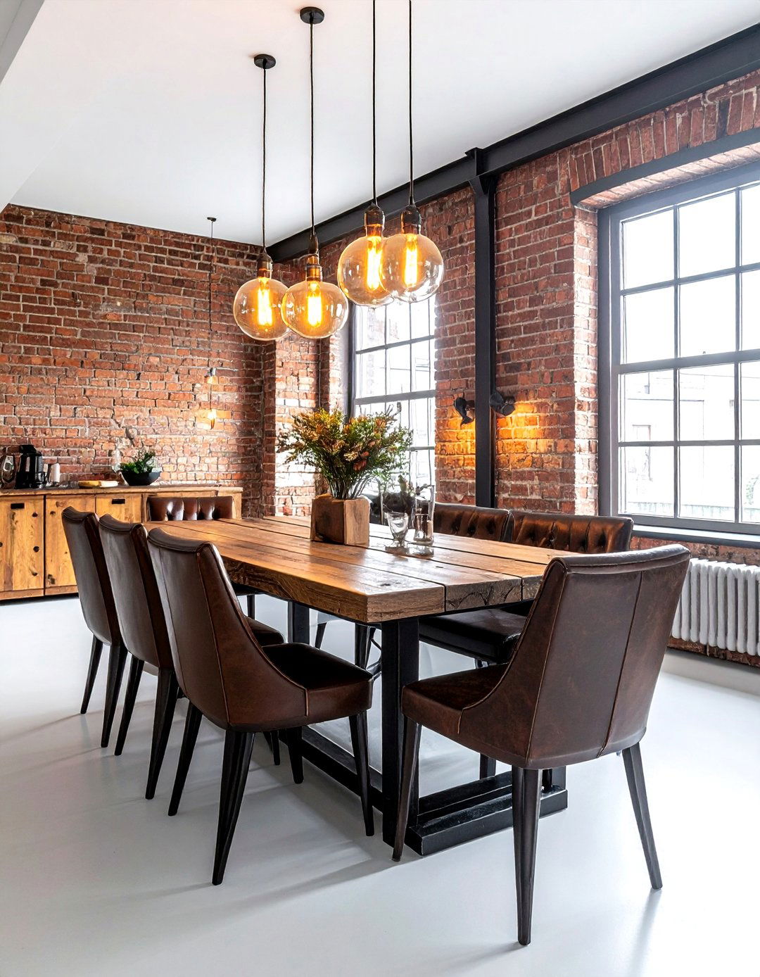 Industrial Dining Room - 30 cozy evening dining room ideas