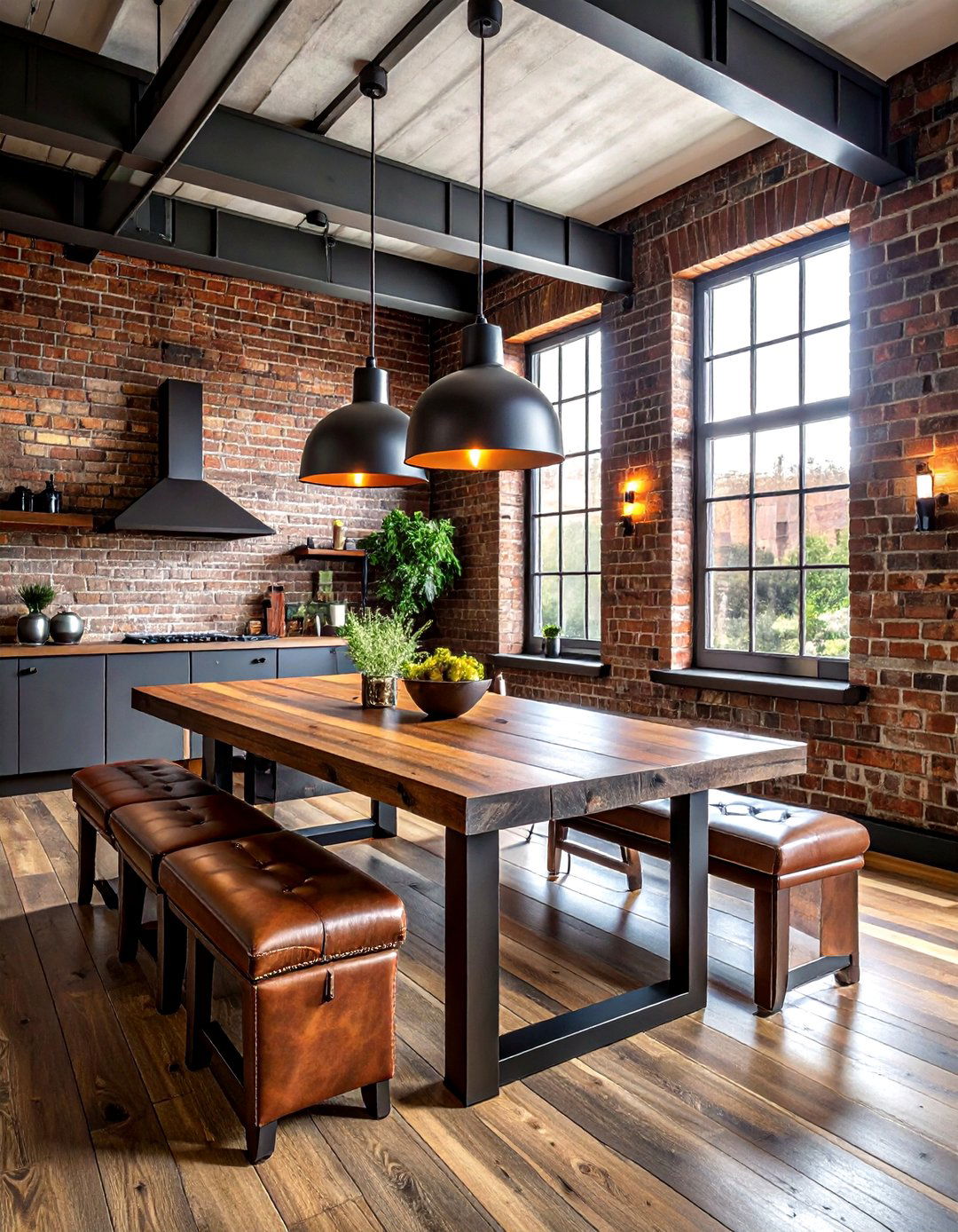 Industrial Dining Room - 30 model home dining room ideas