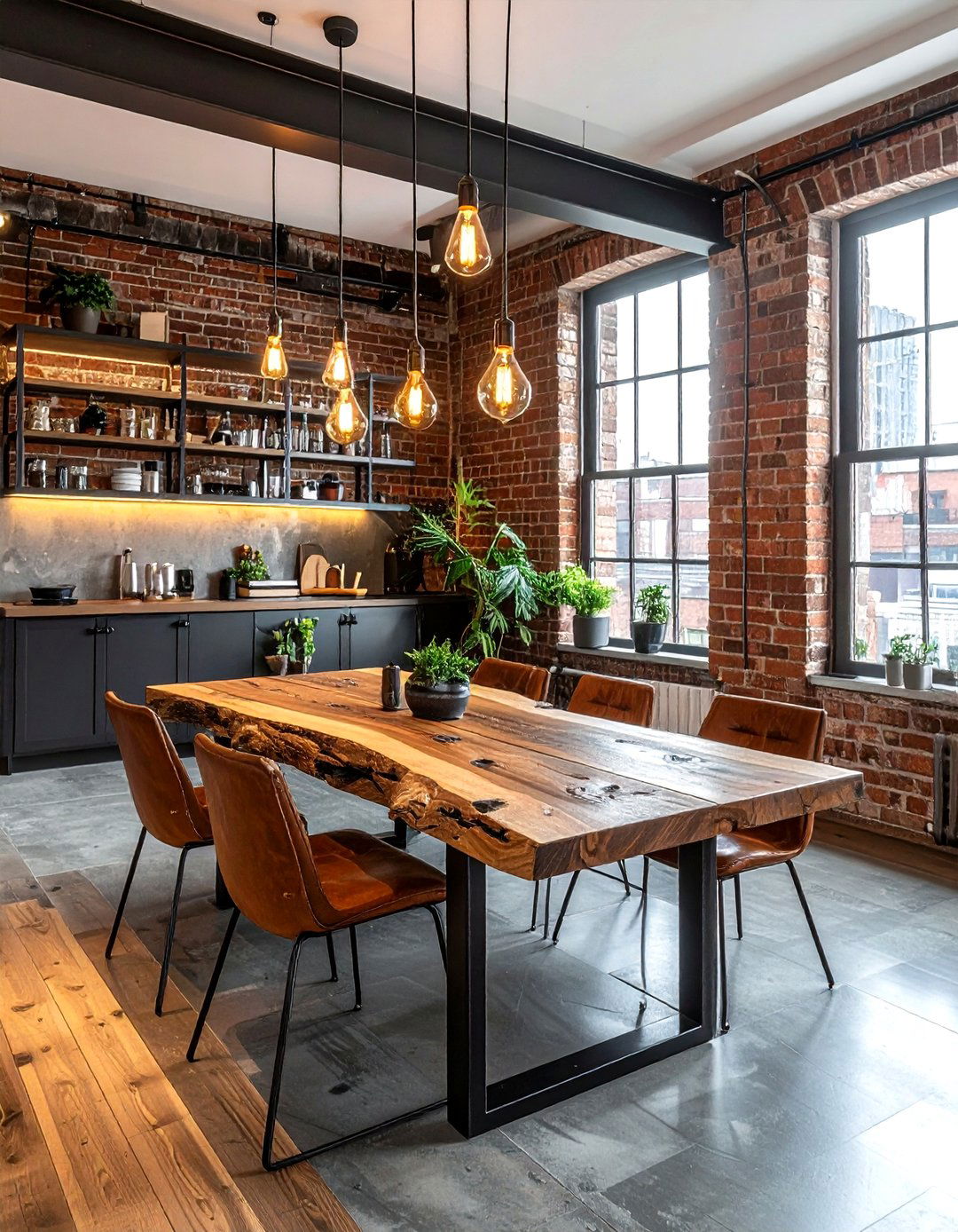 Industrial Dining Room - 30 clutter-free dining room ideas
