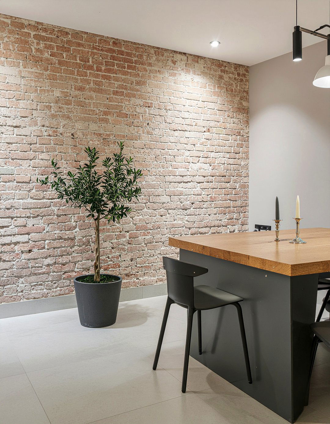 Industrial Dining Room Greenery - 30 dining room olive tree ideas