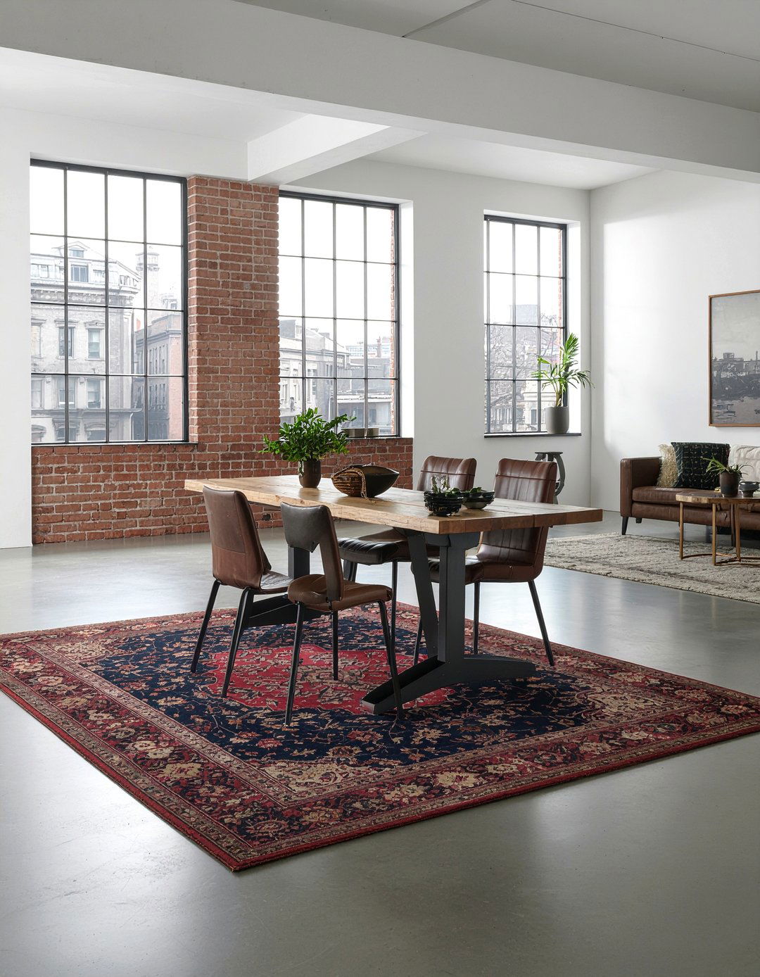 Industrial Dining Rug - 30 Persian rug dining room ideas