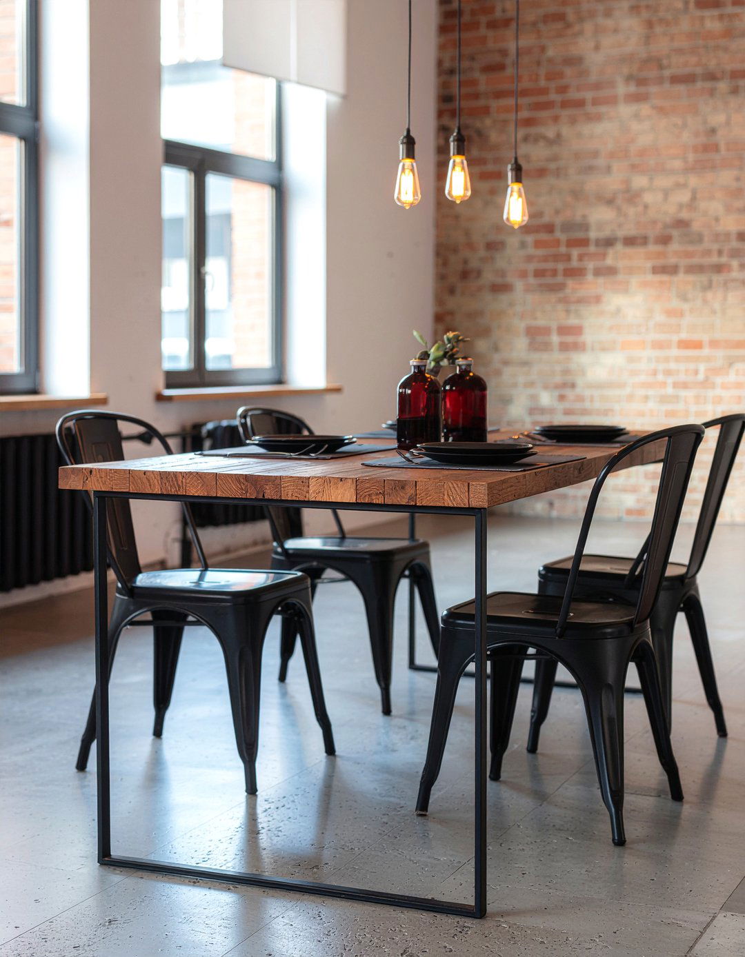 Industrial Dining Table - 30 dining room table setting ideas