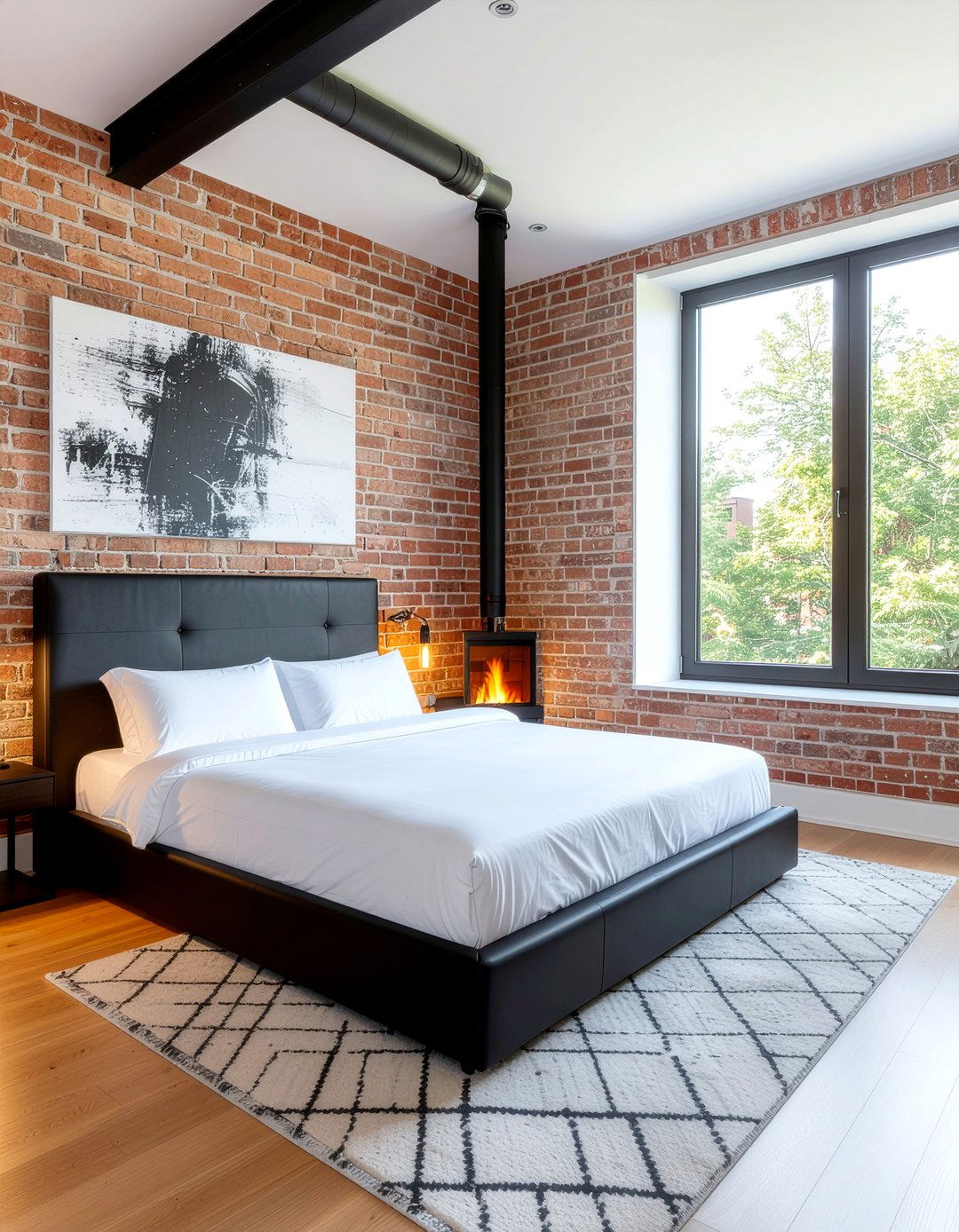 Industrial Electric Fireplace Bedroom - 30 bedroom electric fireplace ideas