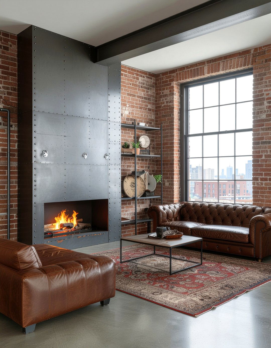 Industrial Fireplace Screen - 30 fireplace screen ideas