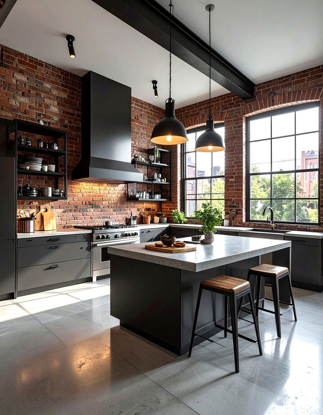 Industrial G shaped kitchen - 30 G-shaped kitchen ideas
