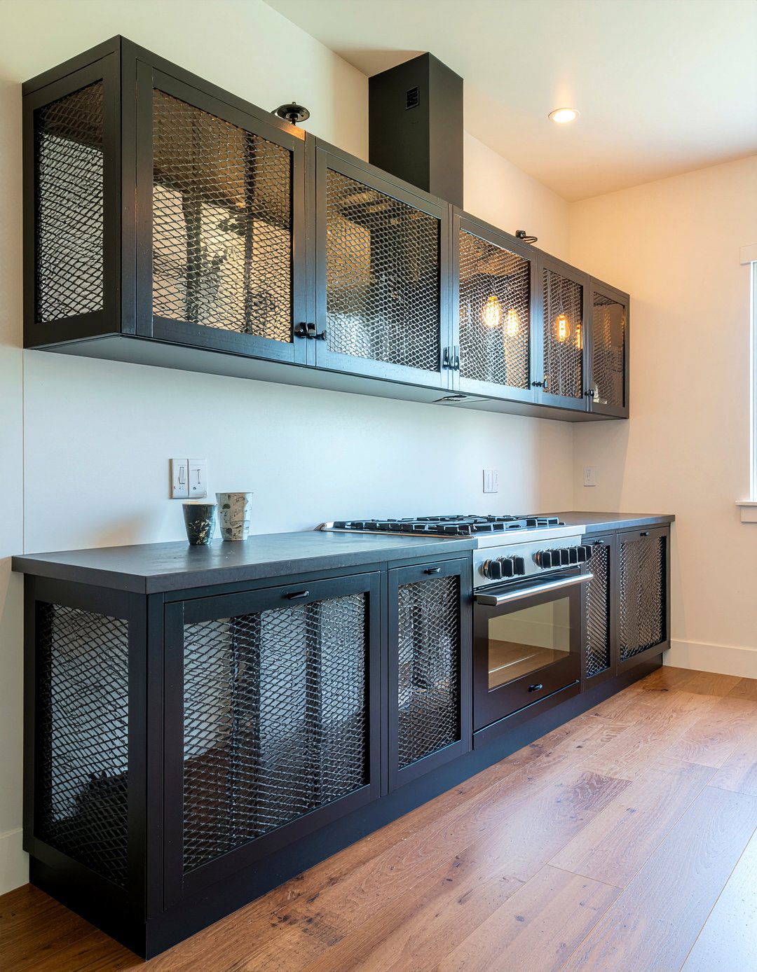 Industrial Glass Kitchen Cabinets - 30 glass front kitchen cabinet ideas