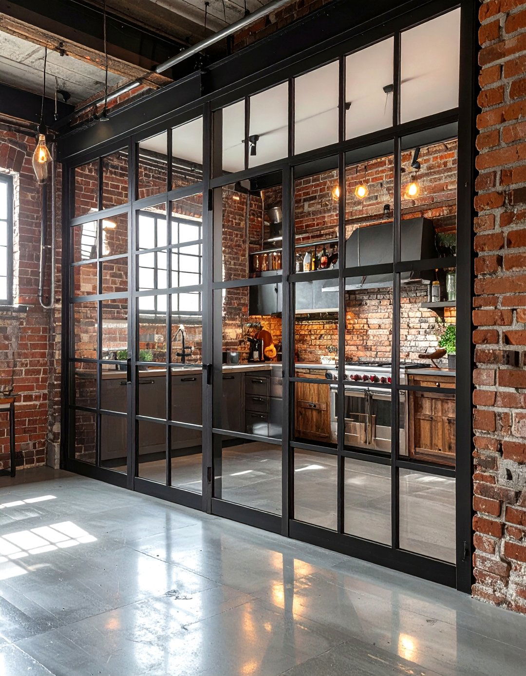 Industrial Glass Kitchen Doors - 30 kitchen glass door ideas