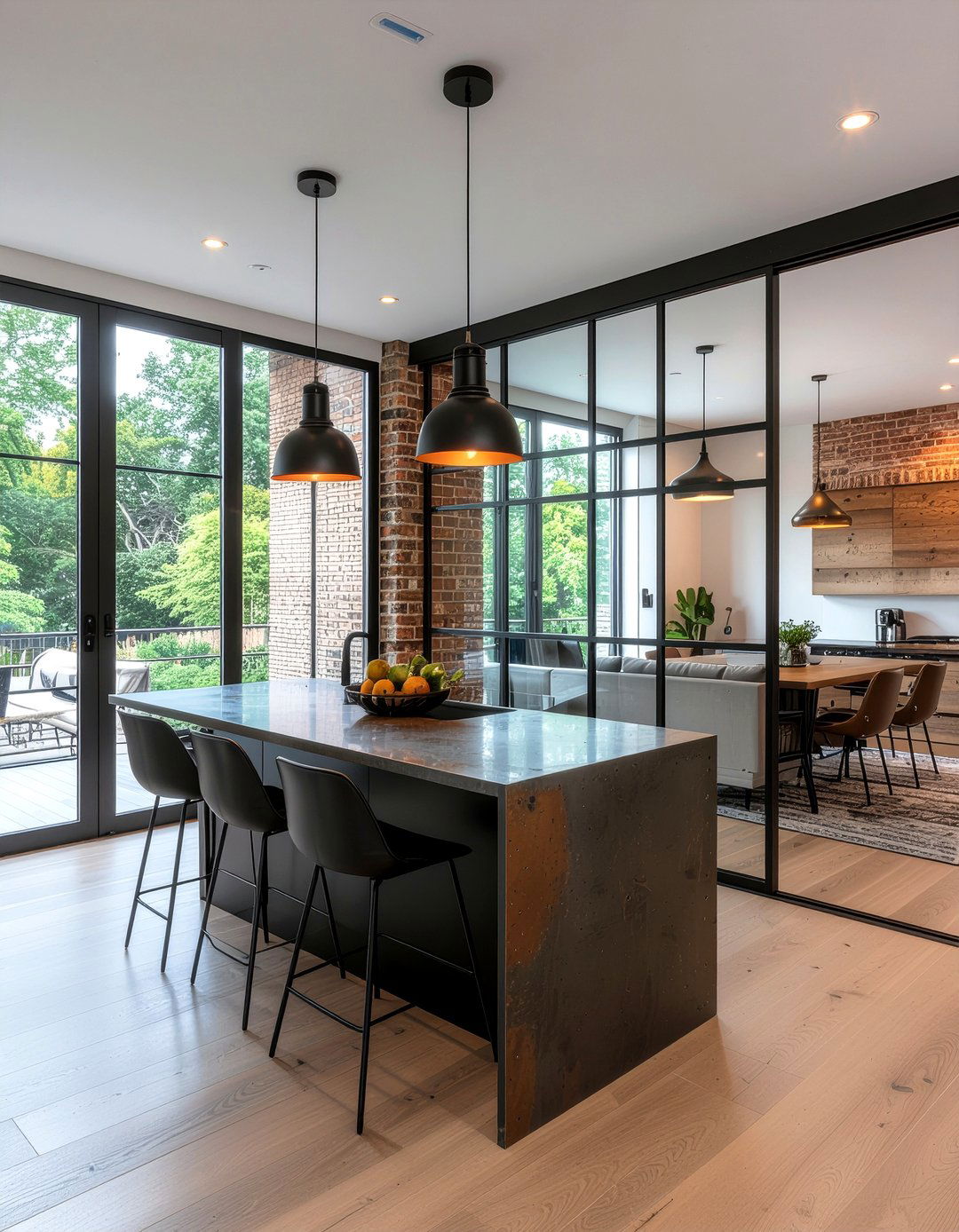 Industrial Glass Partitions - 30 light-filled kitchen ideas