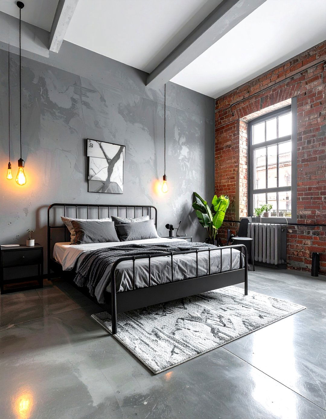 Industrial Gray Bedroom - 30 modern gray bedroom ideas
