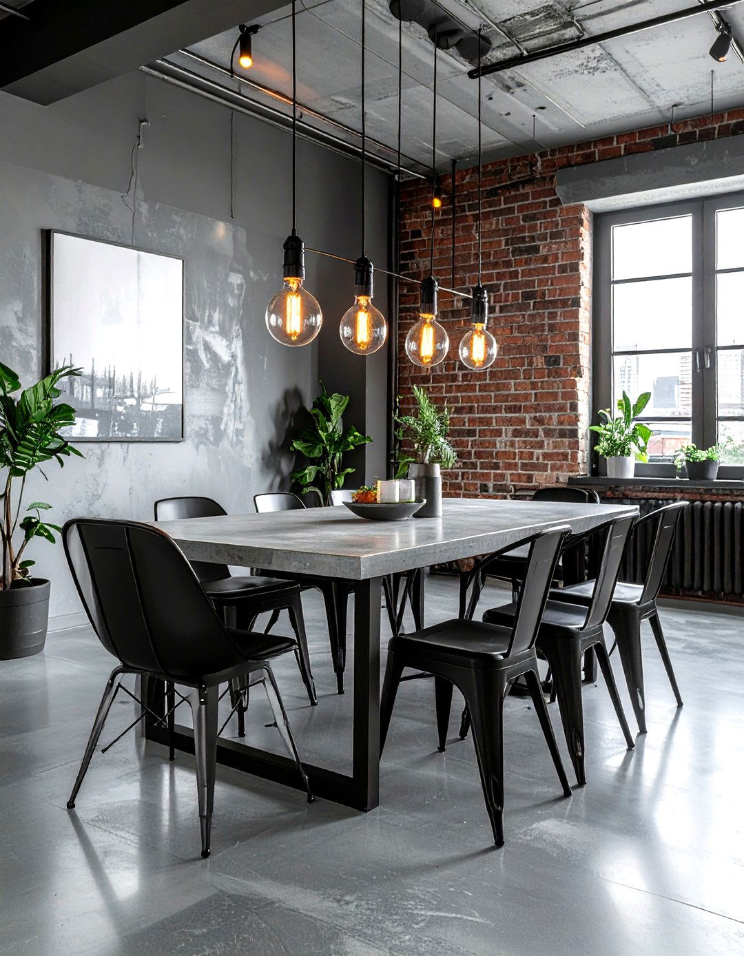 Industrial Gray Dining Room - 30 gray dining room decor ideas