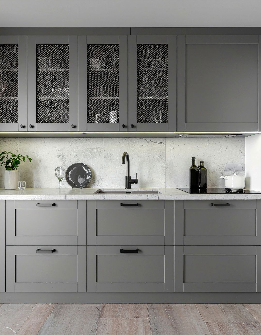 Industrial Gray Kitchen Cabinets - 30 gray kitchen cabinet ideas