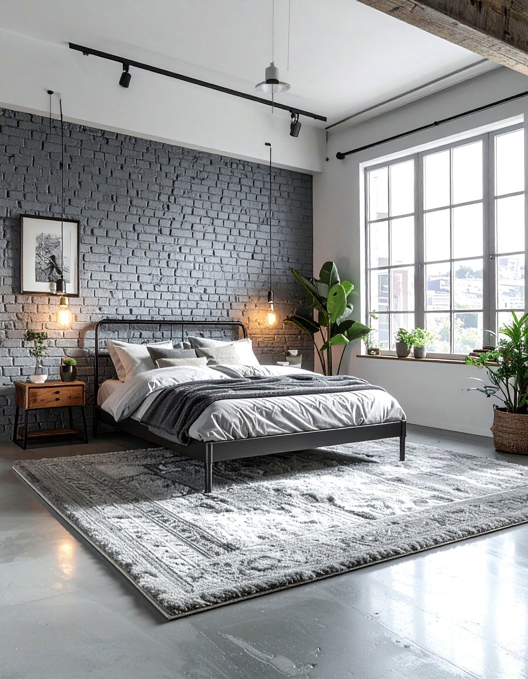 Industrial Gray Scandinavian Bedroom - 30 scandinavian gray bedroom ideas