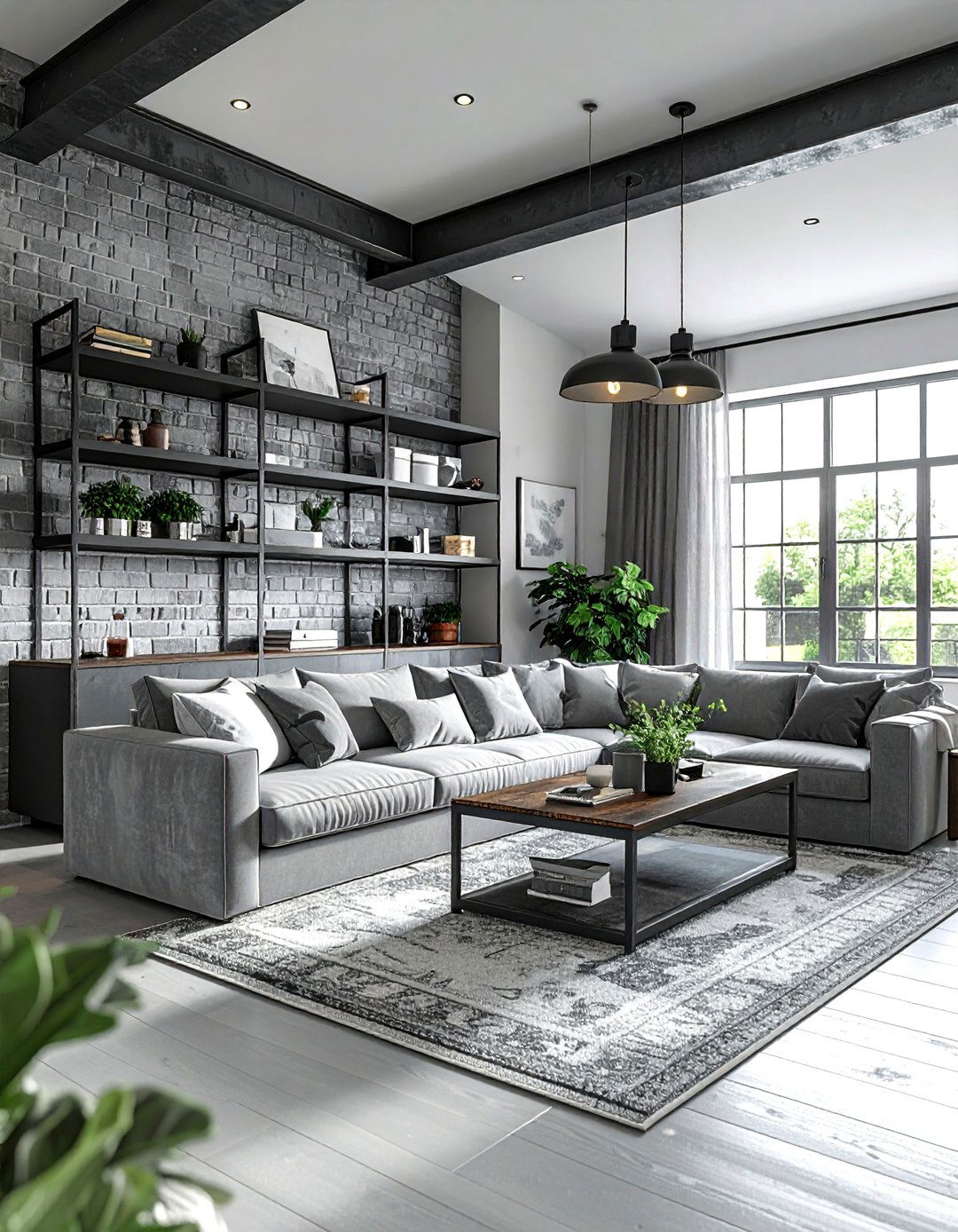 Industrial Grey Farmhouse Living Room - 30 farmhouse grey living room ideas