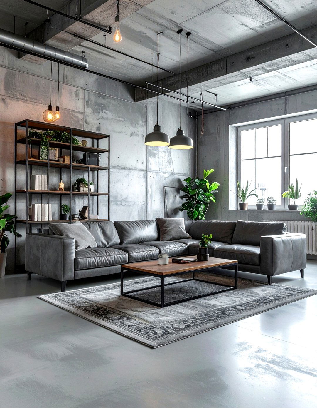Industrial Grey Living Room - 30 grey living room ideas