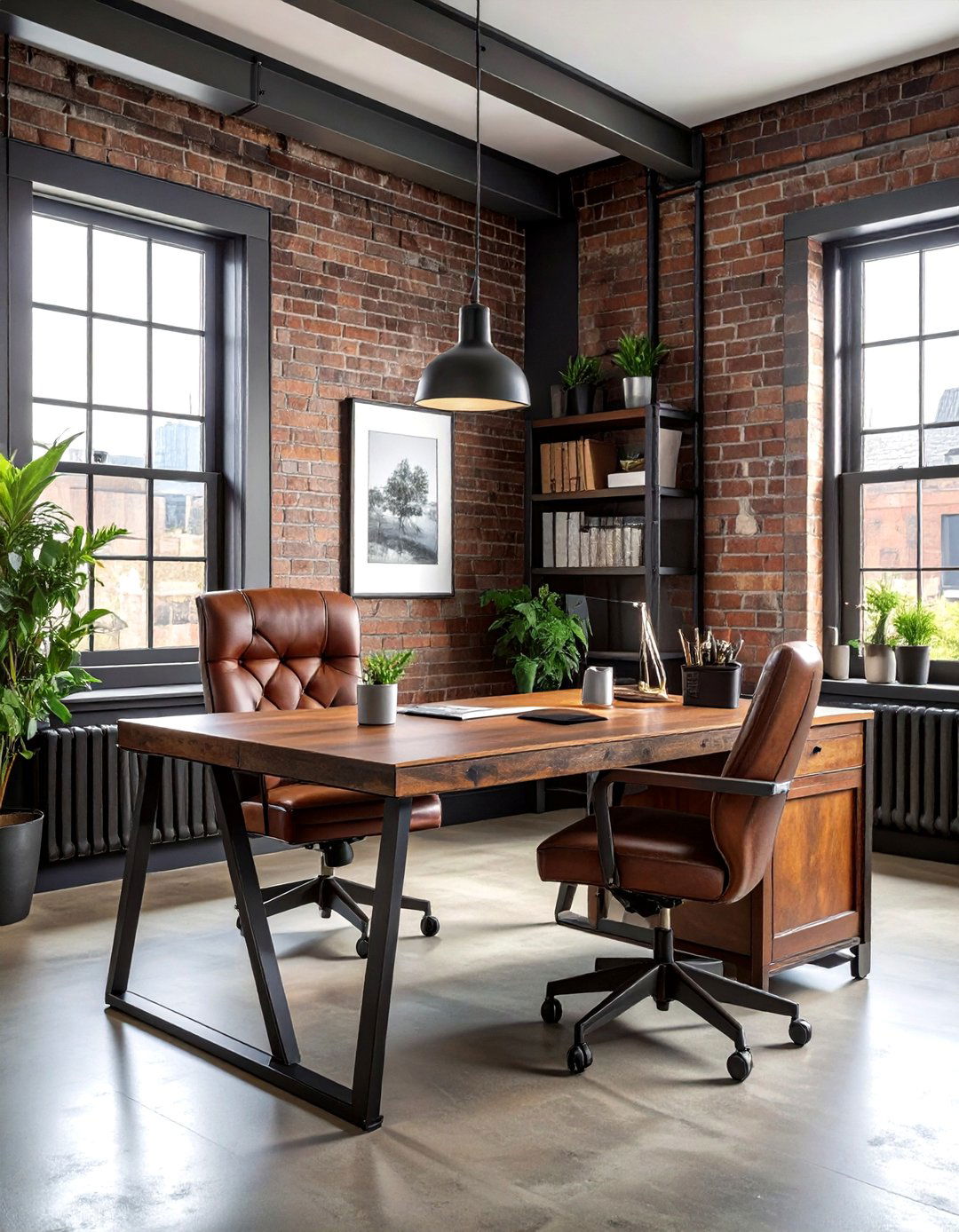 Industrial Home Office - 30 industrial home decor ideas
