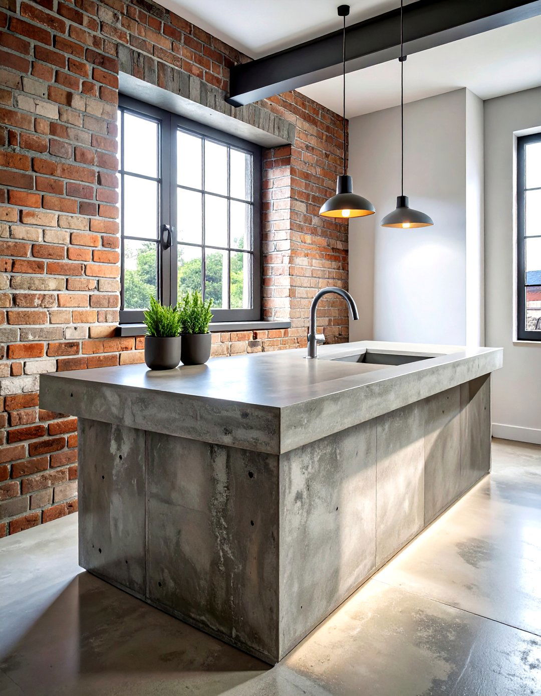 Industrial Integrated Sink - 30 integrated sink kitchen ideas