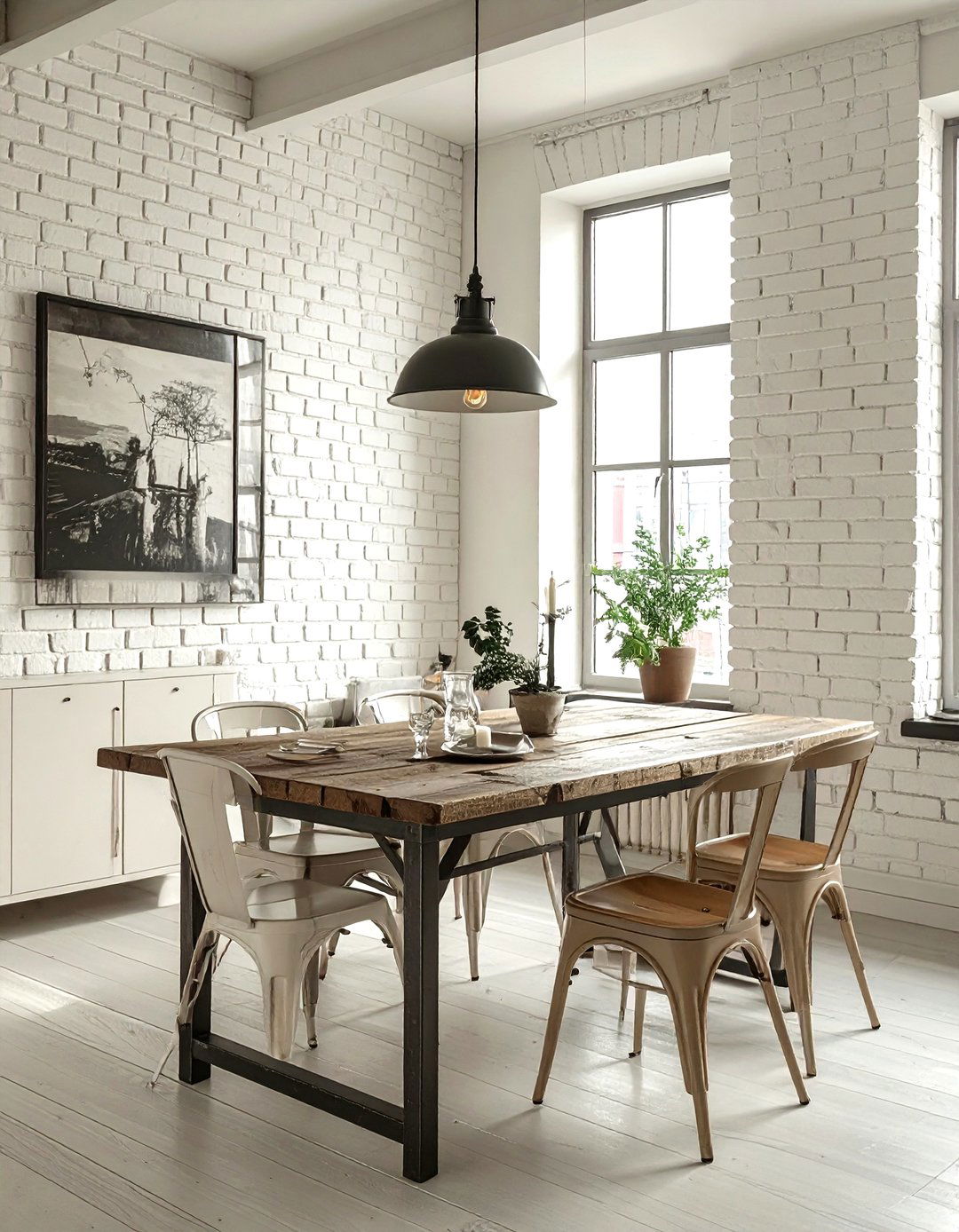 Industrial Ivory Dining Room - 30 ivory dining room ideas