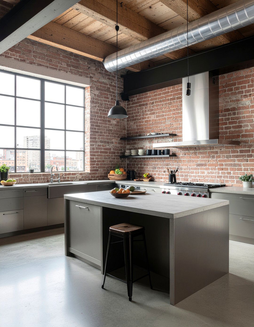 Industrial Kitchen - 30 large kitchen ideas