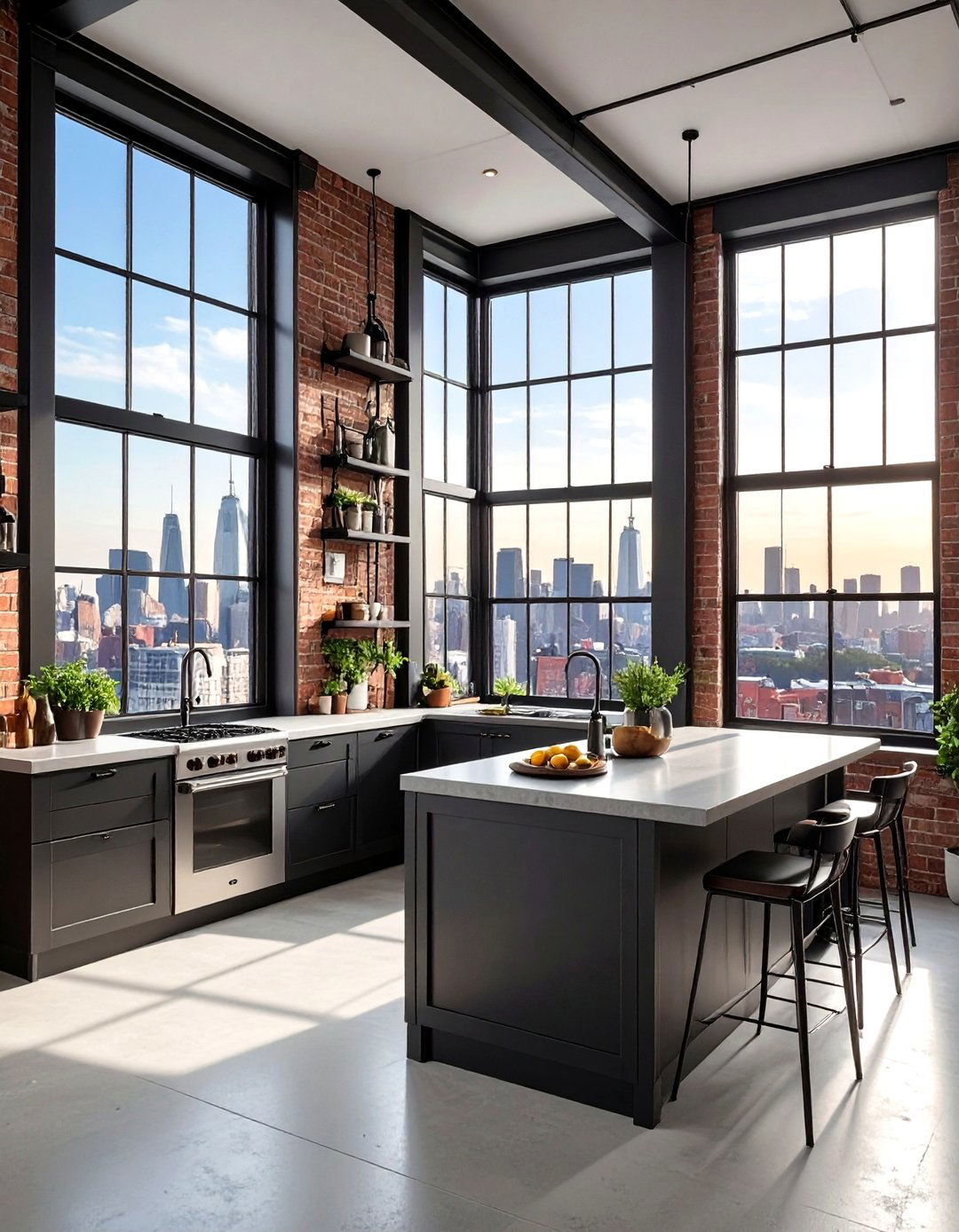Industrial Kitchen Bay Window - 30 kitchen bay window ideas