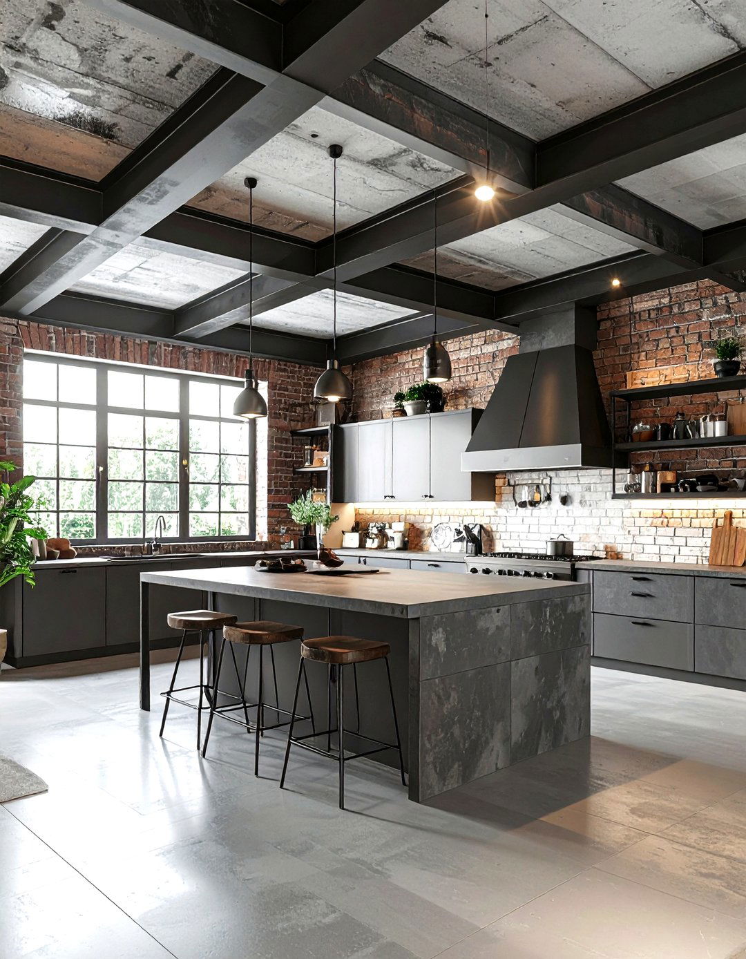 Industrial Kitchen Coffered Ceiling - 30 kitchen coffered ceiling ideas