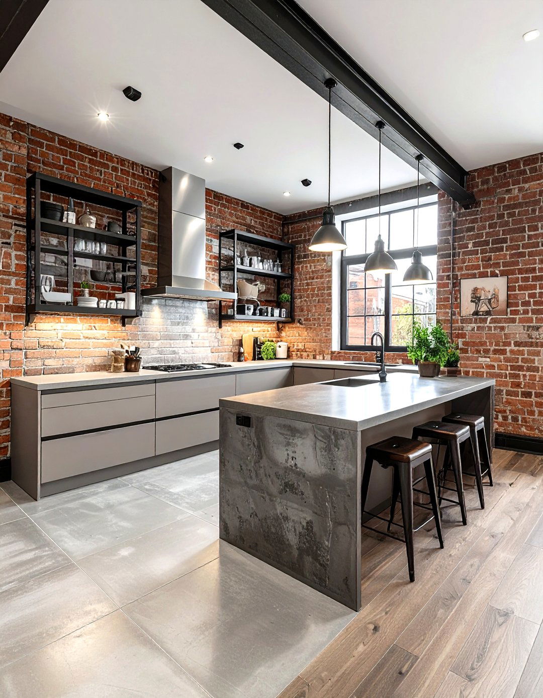 Industrial Kitchen LVP - 30 LVP floor kitchen ideas