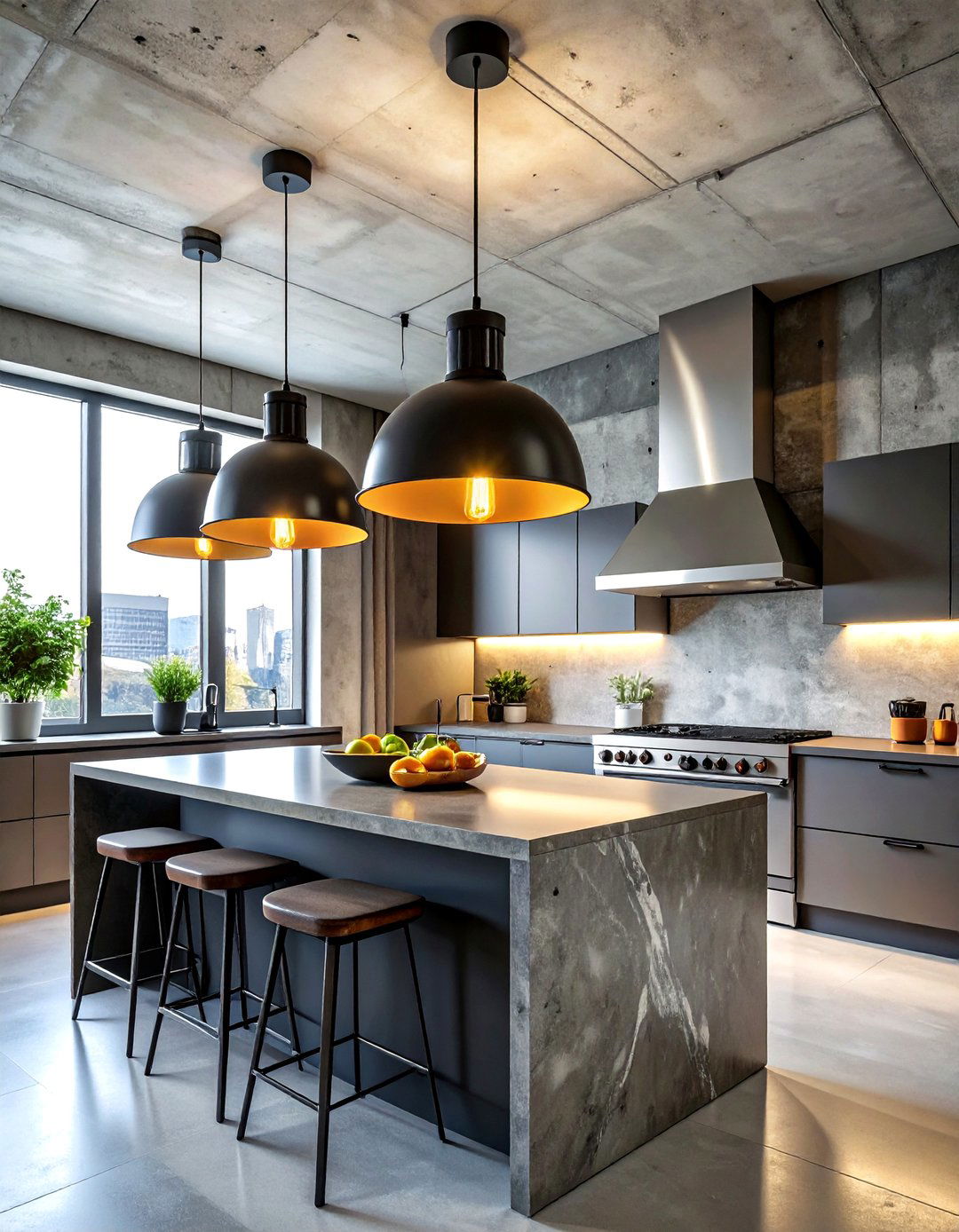 Industrial Kitchen Lighting - 30 ultra modern kitchen ideas
