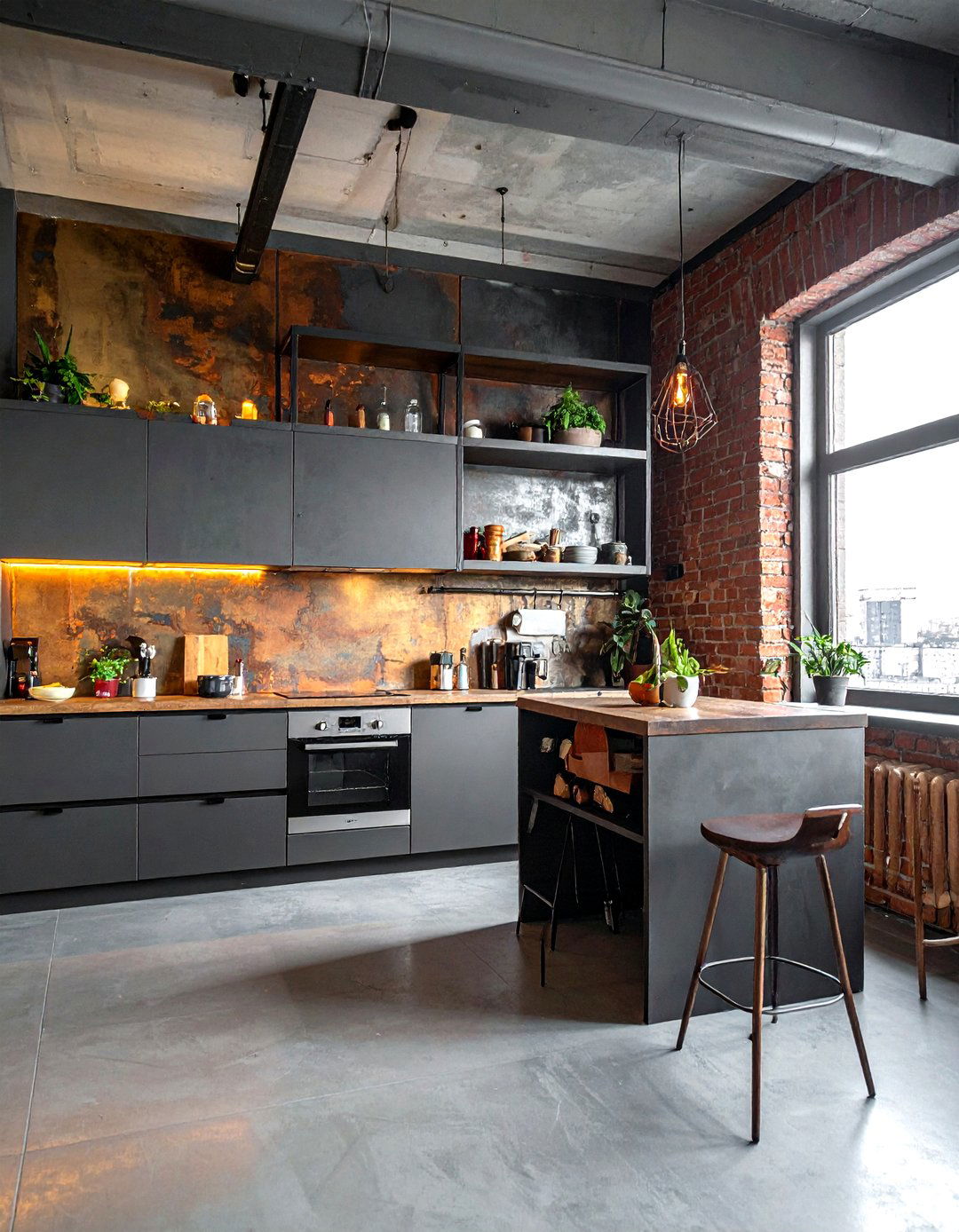 Industrial Kitchen Metal Wall - 30 stainless steel backsplash kitchen ideas