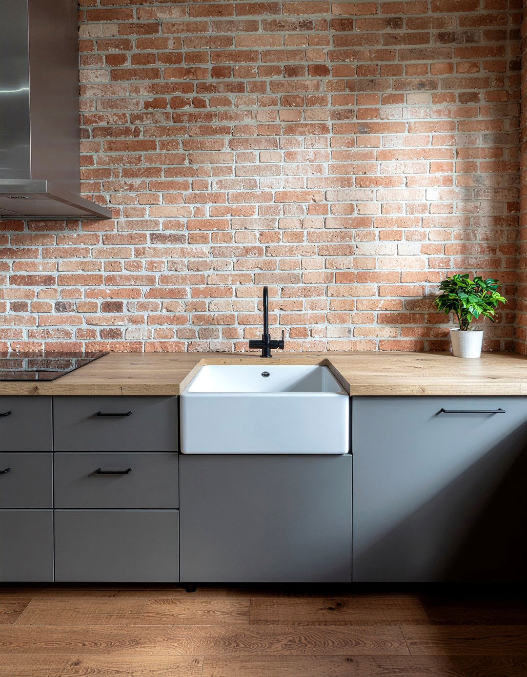 Industrial Kitchen Sink - 30 apron front sink kitchen ideas