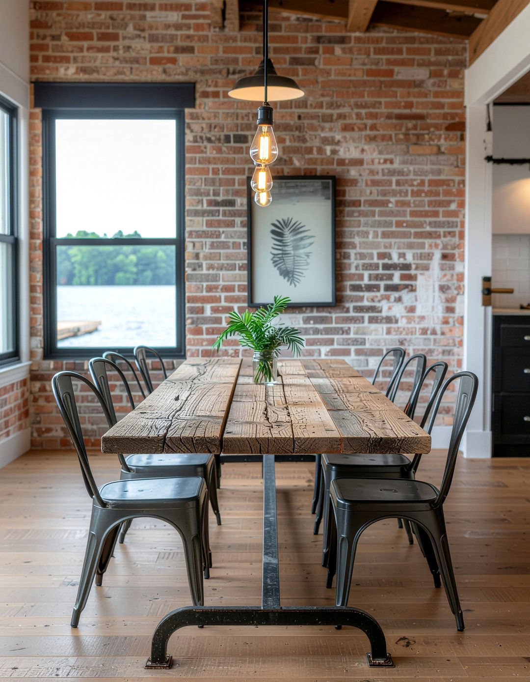 Industrial Lake House Dining Room - 30 lakeside dining room ideas