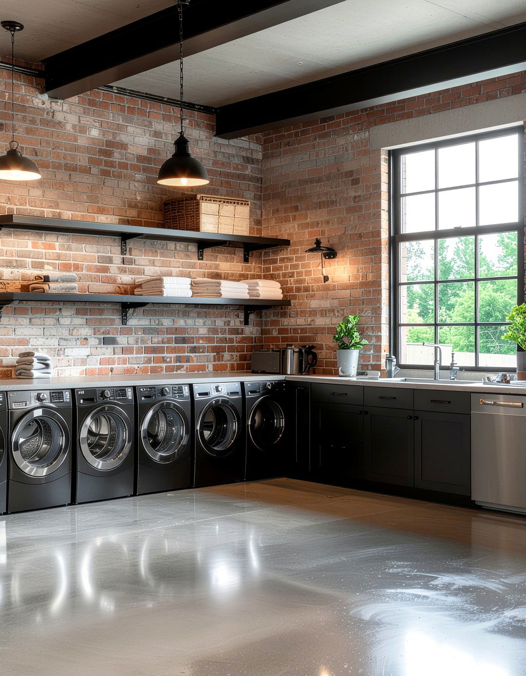 Industrial Laundry Room - 30 laundry room decor ideas