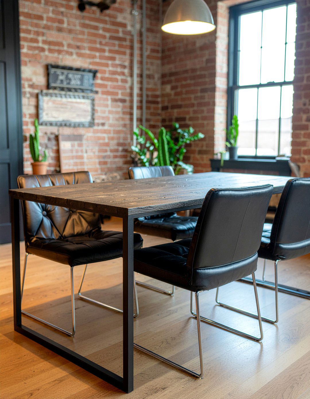 Industrial Leather Dining Chairs - 30 leather dining chair ideas