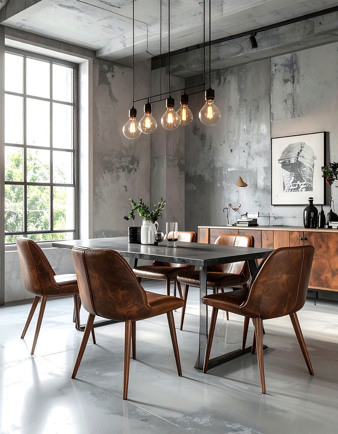 Industrial Light Gray Dining Room - 30 light gray dining room ideas