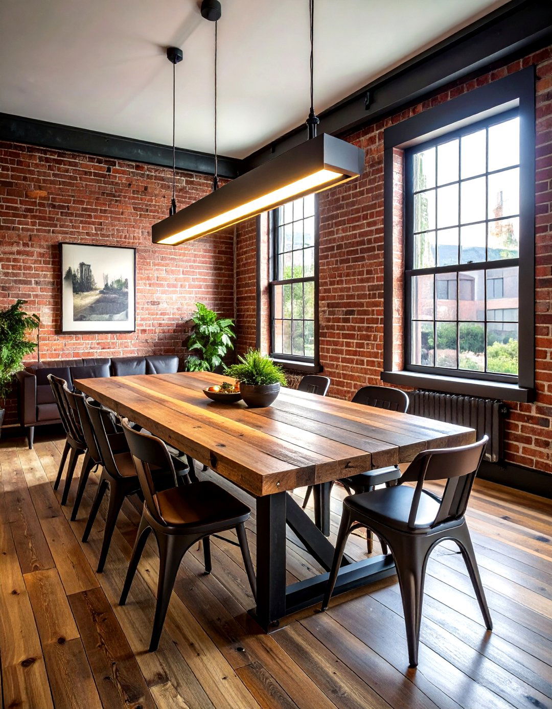 Industrial Linear Pendant - 30 dining room lighting design