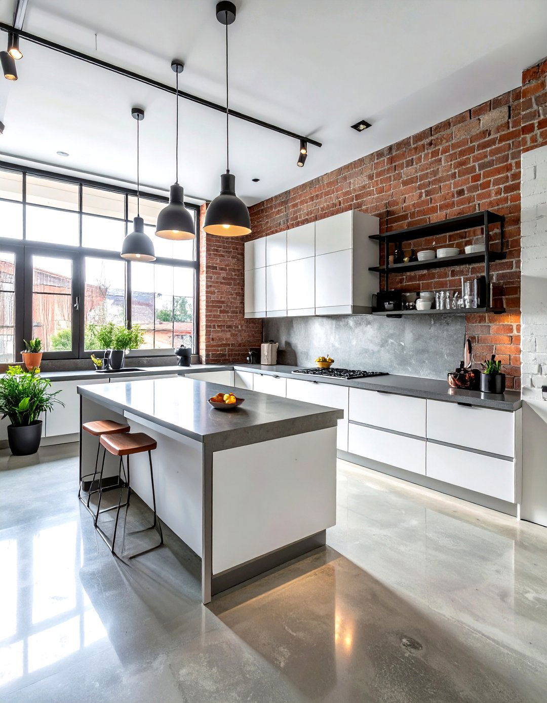 Industrial Linoleum Kitchen - 30 linoleum floor kitchen ideas