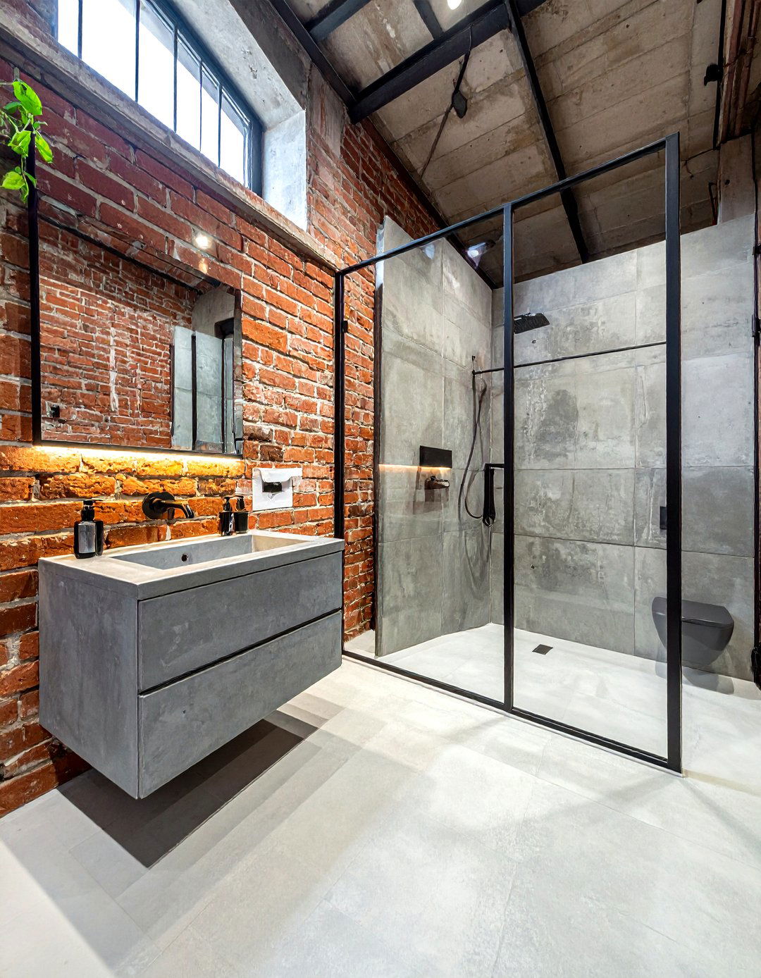 Industrial Loft Bathroom - 30 urban bathroom ideas