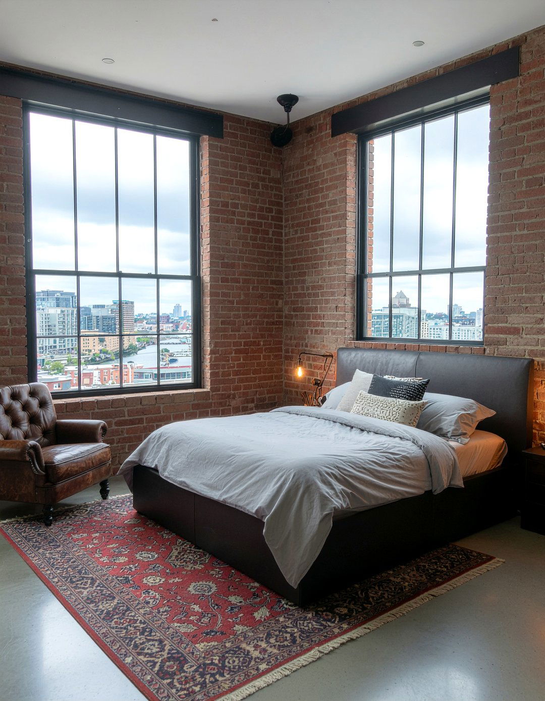 Industrial Loft Bedroom - 30 penthouse bedroom ideas