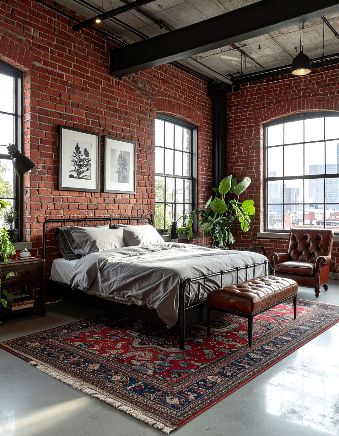 Industrial Loft Bedroom - 30 model home bedroom ideas