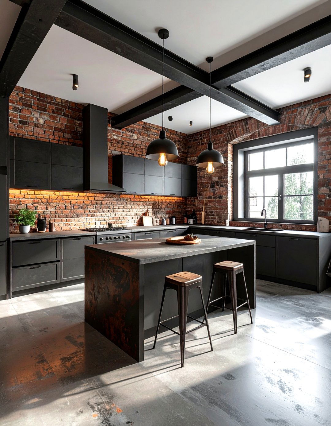 Industrial Loft Kitchen - 30 kitchen room settings