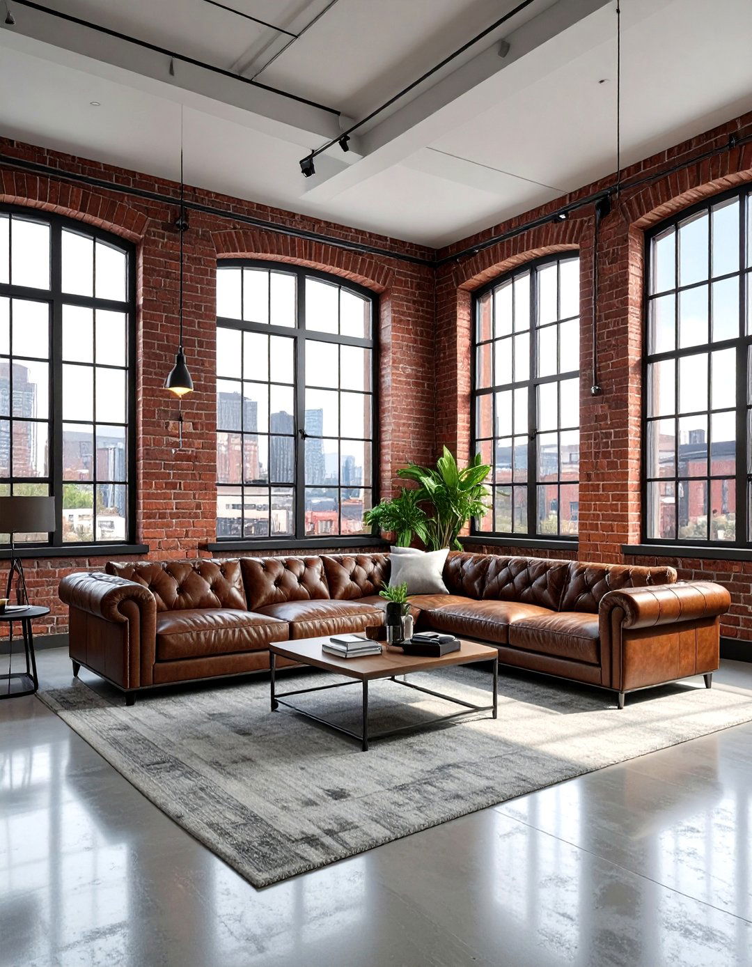 Industrial Loft Living Room - 30 home design ideas