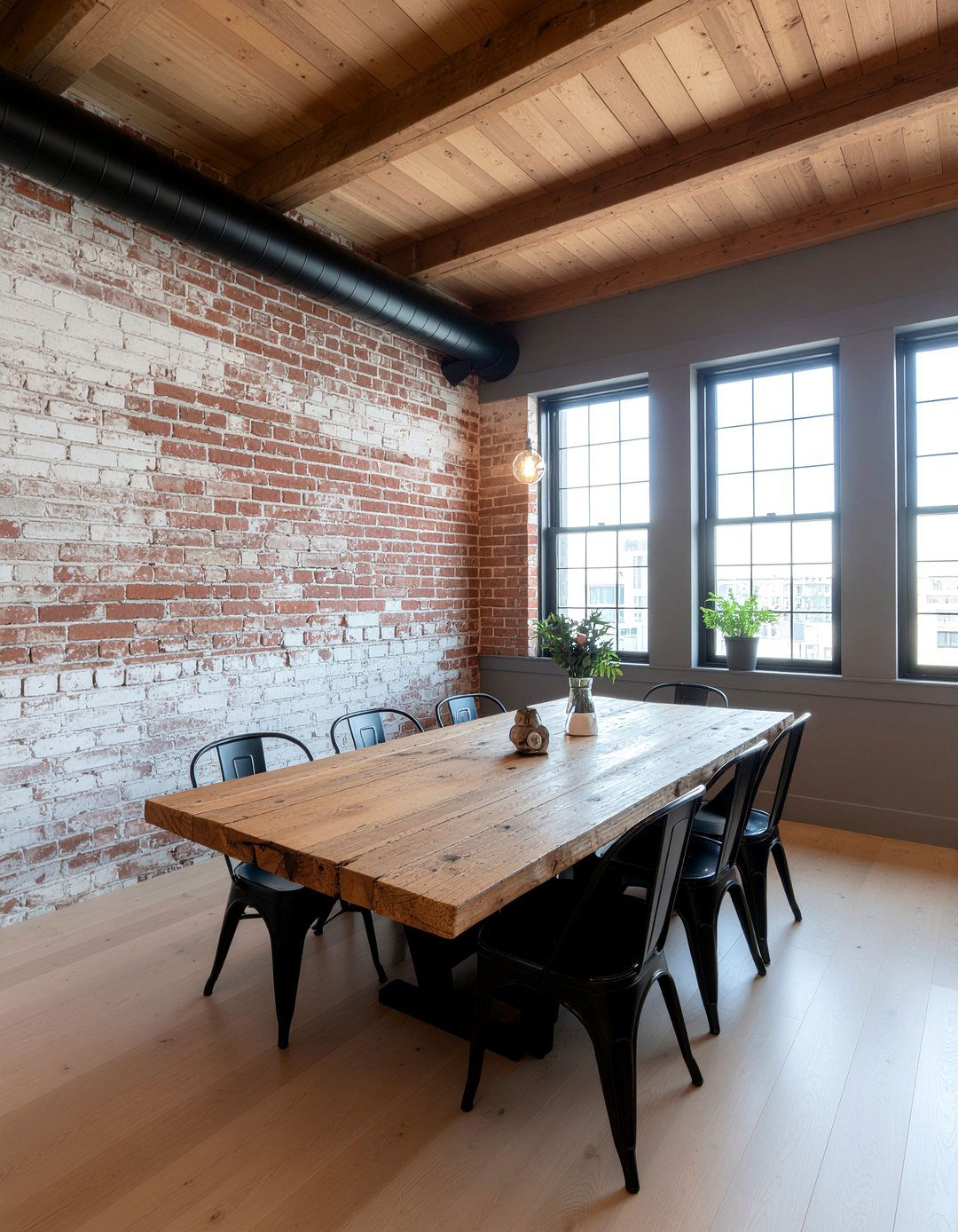 Industrial Loft Living Room - 30 living room brick wall ideas