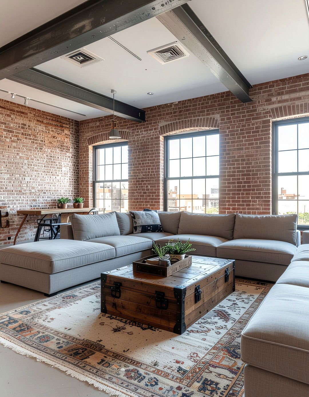 Industrial Loft Living Space - 30 eclectic home decor ideas