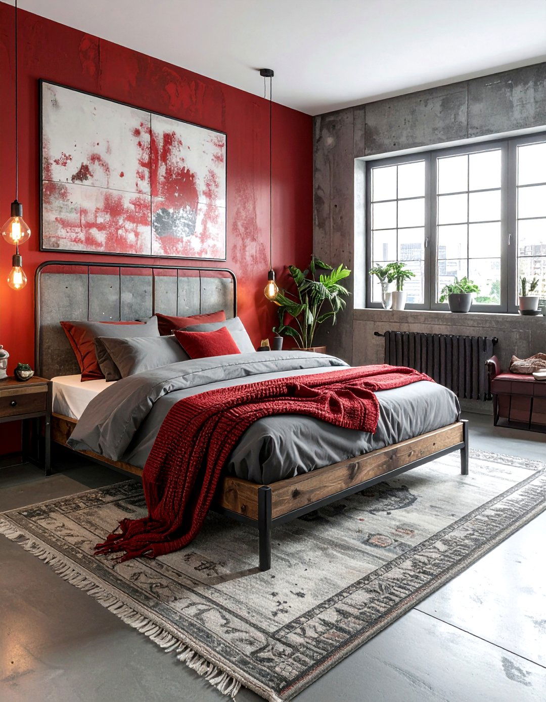 Industrial Master Bedroom - 30 newlywed bedroom ideas