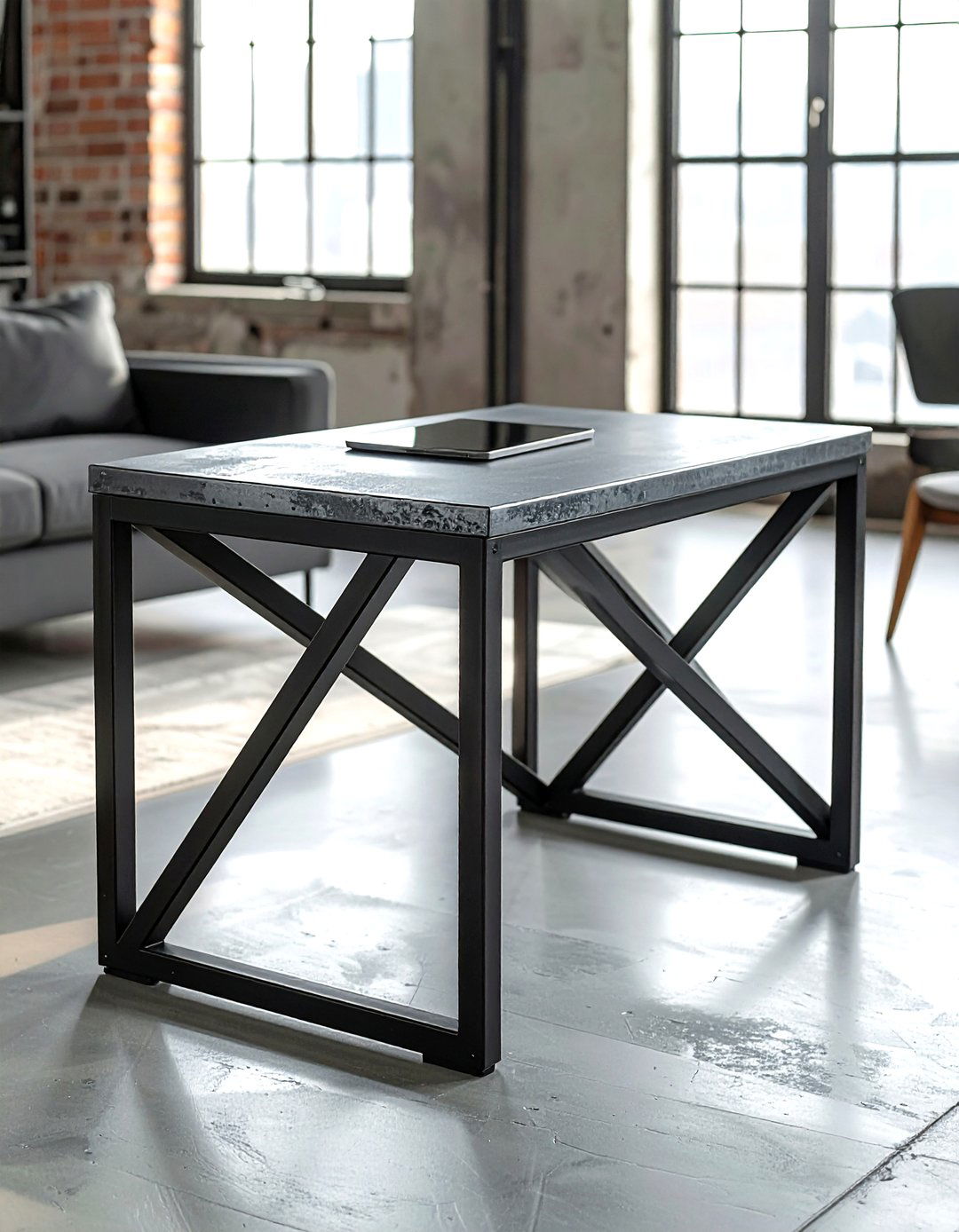 Industrial Metal C Table - 30 living room C-table ideas