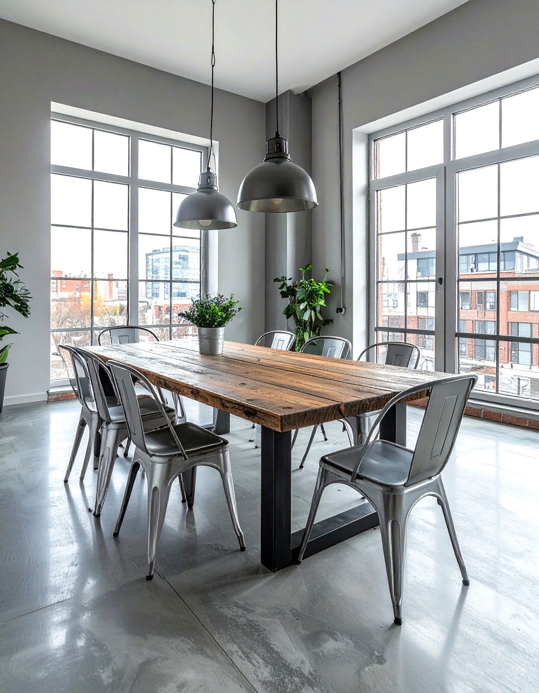 Industrial Metal Chair - 30 preserved dining room ideas