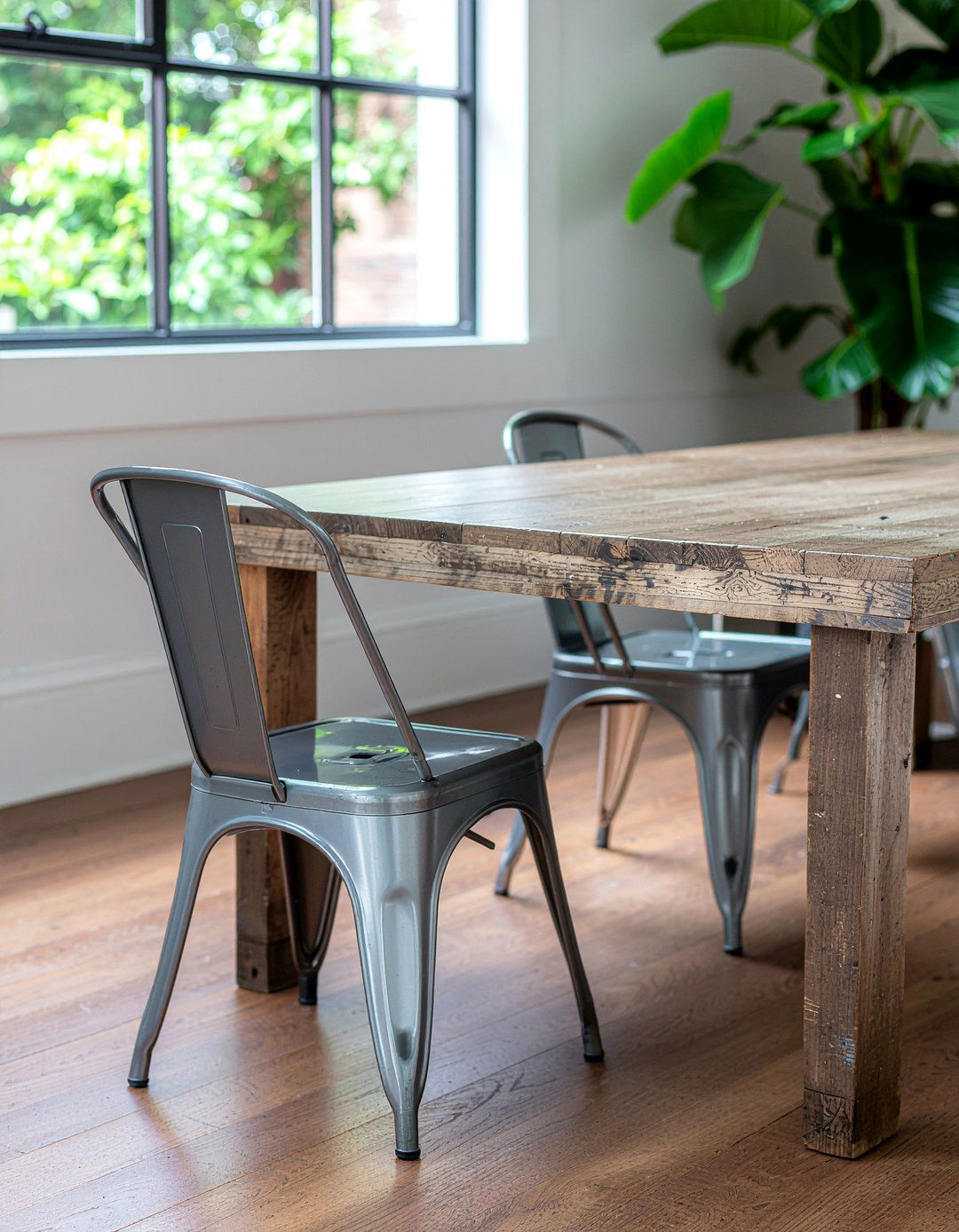 Industrial Metal Chairs - 30 secondhand dining room ideas