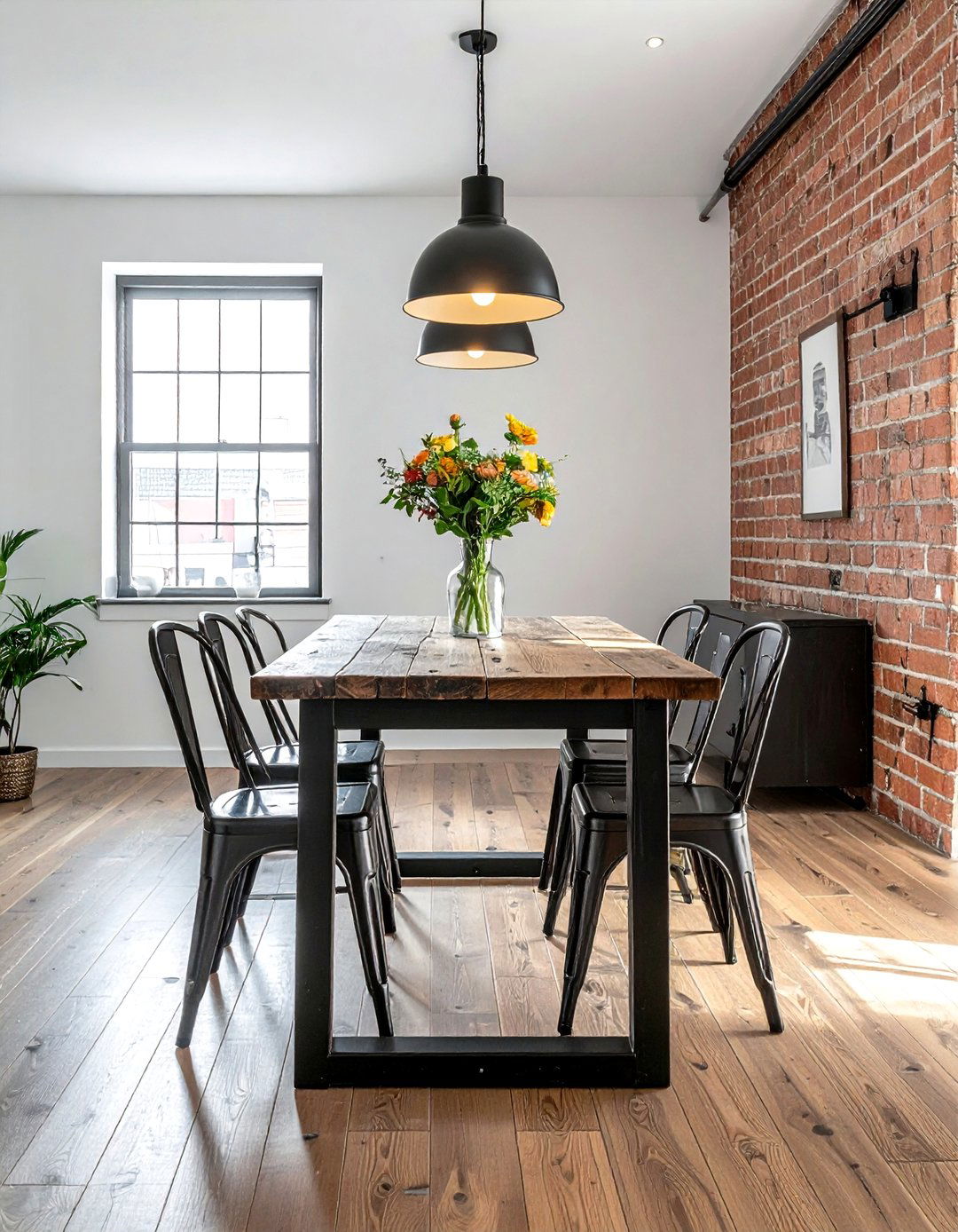 Industrial Metal Dining Set - 30 corner dining area ideas
