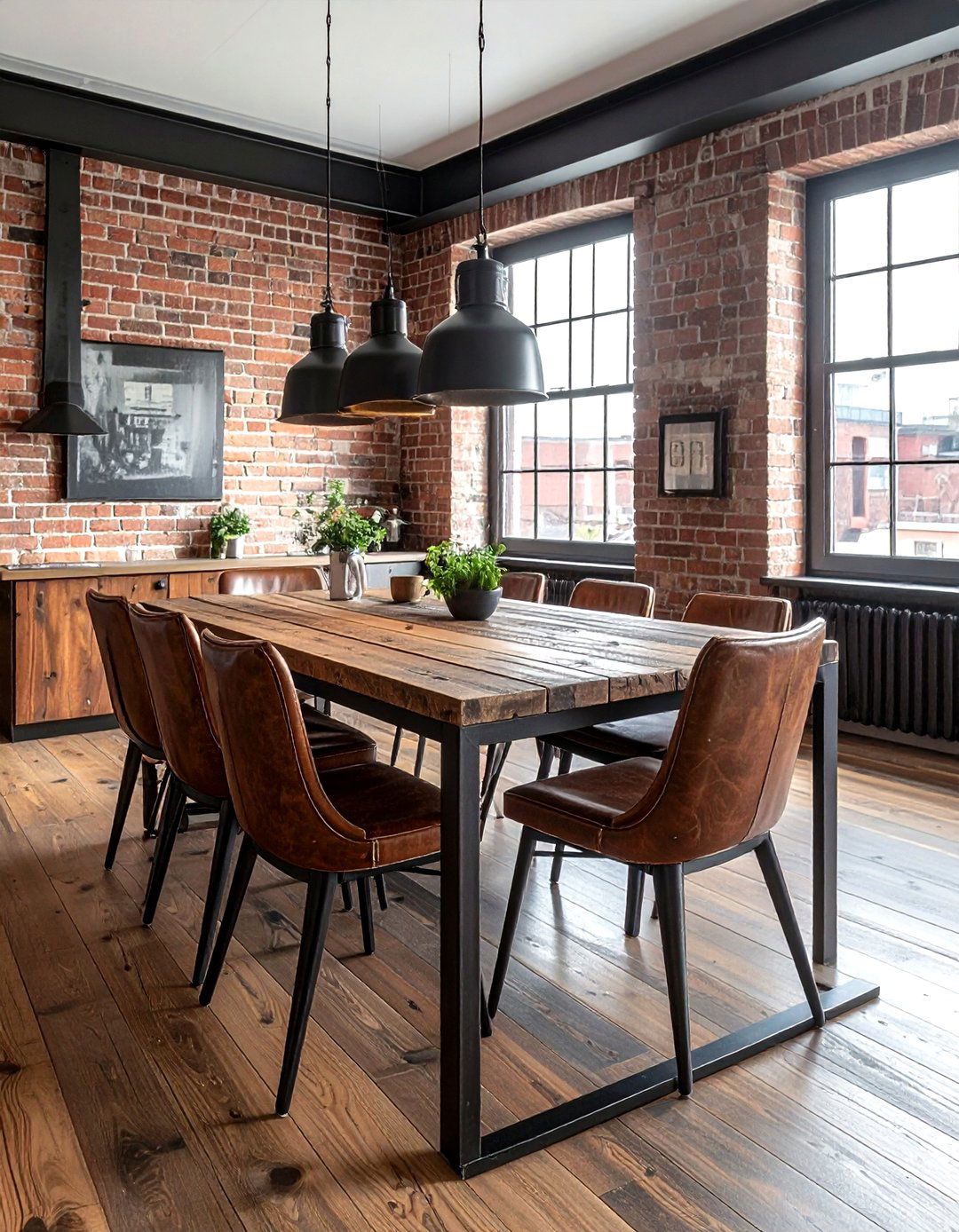 Industrial Metal Dining Table - 30 dining room furniture ideas