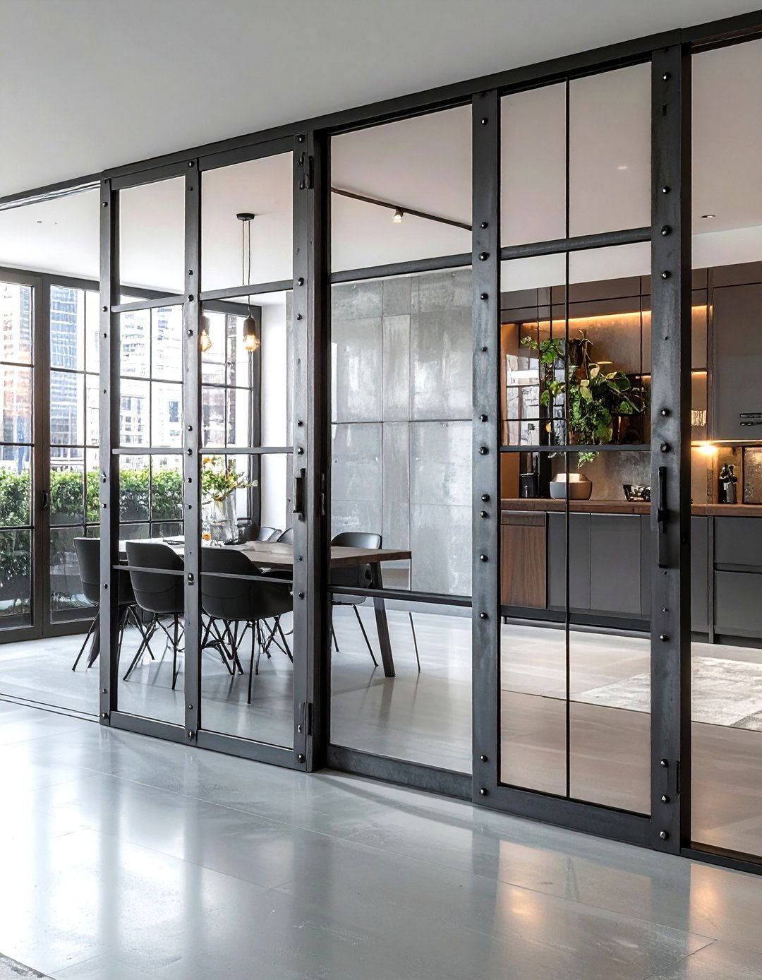 Industrial Metal Doors - 30 dining room door ideas
